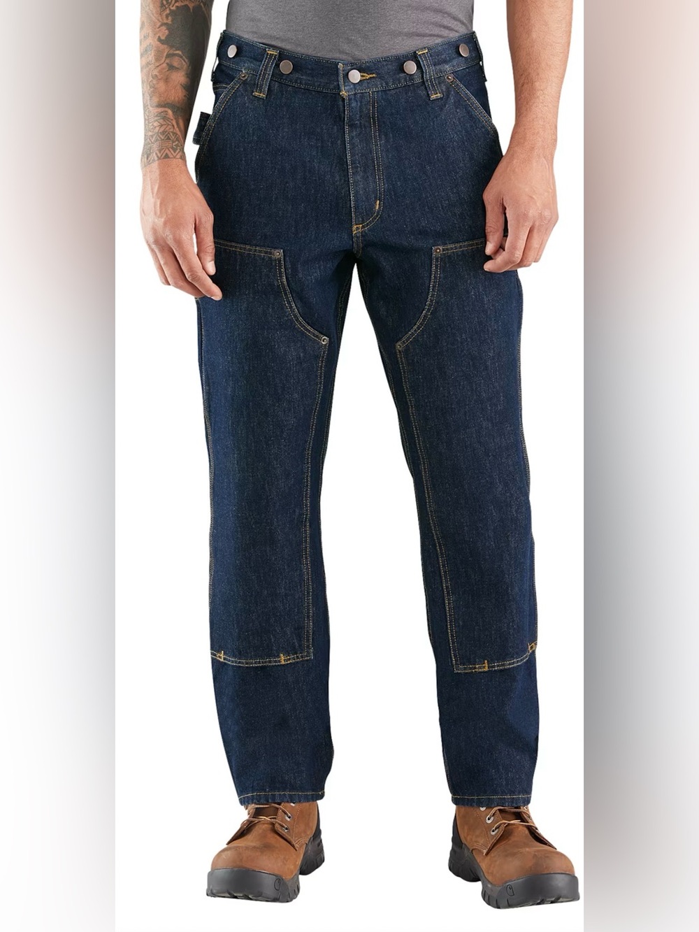 Carhartt Relaxed Straight Rugged Flex Double-Front Denim Loggers Work Size 33x32